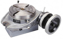 Phase II - 12" Table Diam, Horizontal Rotary Machining Table - 4MT Center Taper, 0.545" T-Slot Width - First Tool & Supply