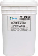 Made in USA - Medium Grade Smooth Glass Bead - 60 to 120 Grit, 50 Lb Pail - First Tool & Supply