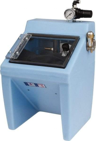 Made in USA - 110V 2 Hand Sandblaster - Pressure Feed, 25" CFM at 100 PSI - First Tool & Supply