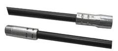 Schaefer Brush - 60" Long, 3/8" NPSM Female, Fiberglass Brush Handle Extension - 0.44" Diam, 3/8" NPSM Male, For Use with Tube Brushes & Scrapers - First Tool & Supply