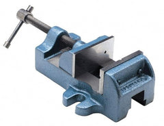 Palmgren - 1-1/2" Jaw Opening Capacity x 1" Throat Depth, Horizontal Drill Press Vise - 1-3/4" Wide Jaw, Stationary Base, Standard Speed, 4-1/2" OAL x 1-15/16" Overall Height, Cast Iron - First Tool & Supply