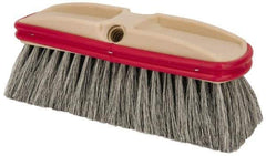 PRO-SOURCE - 10" Overall Length, Vehicle Wash Brush - Natural Colored Tampico Bristles - First Tool & Supply