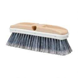 PRO-SOURCE - 10" OAL, Vehicle Wash Brush - Gray Plastic Bristles - First Tool & Supply