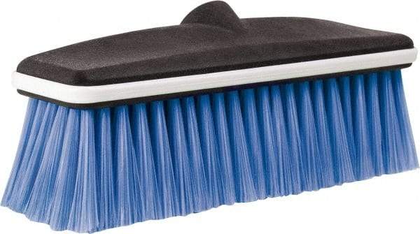 PRO-SOURCE - 10" Overall Length, Vehicle Wash Brush - Blue and Black, Plastic Bristles - First Tool & Supply