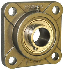 Browning - 1-1/4" ID, 4-1/4" OAL x 4-1/4" OAH 4-Bolt Flange - 2,567 Lb Static Cap, 4,381 Lb Dyn Cap, 3-1/4" Btw Mnt Hole Ctrs, Stainless Steel - First Tool & Supply