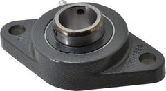 Browning - 1" ID, 4-7/8" OAL x 2-3/4" OAH 2-Bolt Flange Air Handling - 1,651 Lb Static Cap, 2,801 Lb Dyn Cap, 3-57/64" Btw Mnt Hole Ctrs, Cast Iron - First Tool & Supply