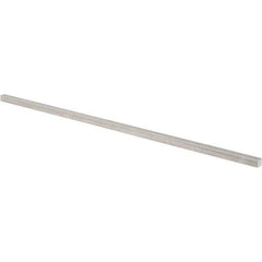 Value Collection - 12" Long x 1/4" High x 1/4" Wide, Plain Key Stock - Stainless Steel - First Tool & Supply