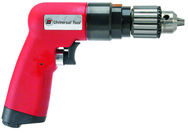 #UT8895 - 3/8" Non-Reversing - Air Powered Drill - Handle Exhaust - First Tool & Supply