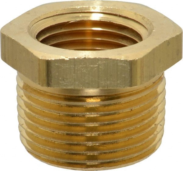 Eaton - 3/4 Male Thread x 1/2 Female Thread, Brass Industrial Pipe Hex Bushing - First Tool & Supply