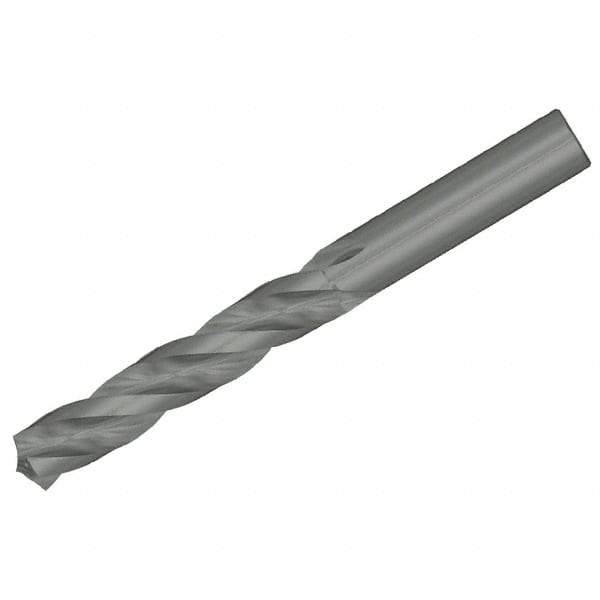 Kennametal - 7/16" 130° Solid Carbide Jobber Drill - Bright Finish, Right Hand Cut, Spiral Flute, Straight Shank, 133mm OAL, Standard Point - First Tool & Supply