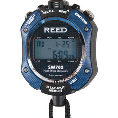 REED Instruments - Stopwatches; Type: Stopwatch/ Timer/ Clock/ Heat Stress ; Type: Stopwatch/ Timer/ Clock/ Heat Stress ; Color: Blue ; Battery Type: CR2032; Solar ; Functions: Time, Temperature, Humidity, Heat Index, Lap, Split Time, Countdown, Alarm ; - Exact Industrial Supply