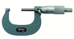1 - 2'' Measuring Range - .0001 Graduation - Ratchet Thimble - Carbide Face - Outside Micrometer - First Tool & Supply