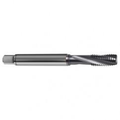 M6x1.0 4HX 3-Flute Cobalt Semi-Bottoming 15 degree Spiral Flute Tap-TiCN - First Tool & Supply