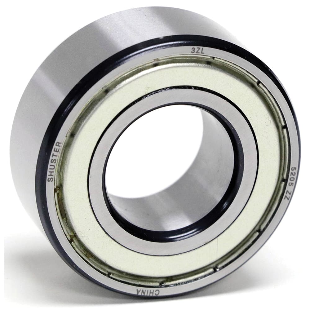 Shuster - 5304 ZZ, 20mm Bore Diam, 52mm OD, Double Shield Angular Contact Radial Ball Bearing - Exact Industrial Supply