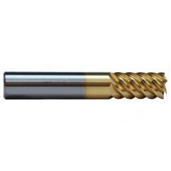 1/4 TuffCut SS 6 Fl High Helix TiN Coated Non-Center Cutting End Mill - First Tool & Supply