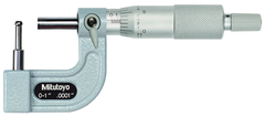 0 - 1'' Measuring Range - .0001 Graduation - Ratchet Thimble - Carbide Face - Tubing Micrometer - First Tool & Supply