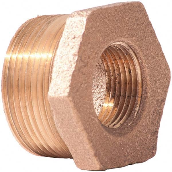 Merit Brass - Brass & Chrome Pipe Fittings Type: Hex Bushing Fitting Size: 1/4 x 1/8 - First Tool & Supply