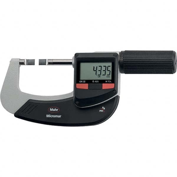 Mahr - Electronic Outside Micrometers Type: Standard Minimum Measurement (Decimal Inch): 3.0000 - First Tool & Supply