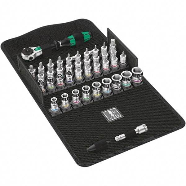 Wera - 42 Piece 1/4" Drive Ratchet Socket Set - Comes in Molded Pouch - First Tool & Supply