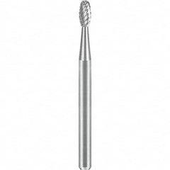 SGS Pro - 1/8" Cut Diam, 1/8" Shank Diam, Tungsten Carbide Double Cut Oval Burr - First Tool & Supply