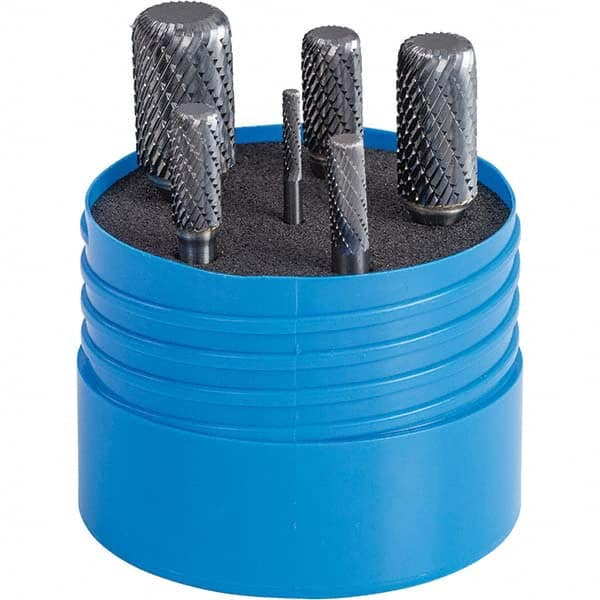 SGS Pro - Burr Sets Head Shape: (6) Corner Radius/Cylinder Tooth Style: Double Cut - First Tool & Supply