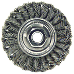 4" Diameter - 5/8-11" Arbor Hole - Knot Twist Stainless Straight Wheel - First Tool & Supply