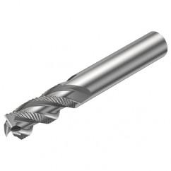 R216.33-16040-AC32U H10F 16mm 3 FL Solid Carbide End Mill - Corner chamfer w/Cylindrical Shank - First Tool & Supply