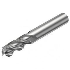 R216.33-16040-AC32U H10F 16mm 3 FL Solid Carbide End Mill - Corner chamfer w/Cylindrical Shank - First Tool & Supply