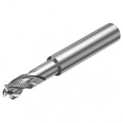 R216.33-12040-AJ16U H10F 12mm 3 FL Solid Carbide End Mill - Corner chamfer w/Cylindrical Shank - First Tool & Supply