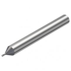 R216.42-01030-AE10G 1620 1mm 2 FL Solid Carbide Ball Nose End Mill w/Cylindrical Shank - First Tool & Supply