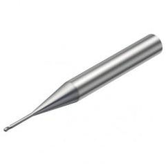 R216.42-01030-AJ10G 1620 1mm 2 FL Solid Carbide Ball Nose End Mill w/Cylindrical Shank - First Tool & Supply