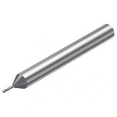 R216.42-00630-AO06G 1620 0.6mm 2 FL Solid Carbide Ball Nose End Mill w/Cylindrical Shank - First Tool & Supply