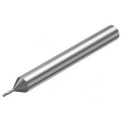 R216.42-01030-AO10G 1620 1mm 2 FL Solid Carbide Ball Nose End Mill w/Cylindrical Shank - First Tool & Supply