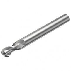 2B320-0600-NG H10F 6mm 2 FL Ballnose w/Reduced Cylindrical .3mm/.012 smaller than Cutting Diameter Shank - First Tool & Supply