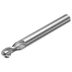 2B320-0400-NG H10F 4mm 2 FL Ballnose w/Reduced Cylindrical .3mm/.012 smaller than Cutting Diameter Shank - First Tool & Supply