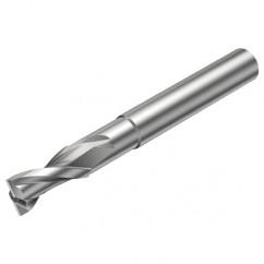 2P122-0400-NC H10F 4mm FL Straight Center Cut w/Cylindrical with Neck Shank - First Tool & Supply