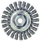 4" Diameter - 5/8-11" Arbor Hole - Knot Cable Twist Steel Wire Straight Wheel - First Tool & Supply