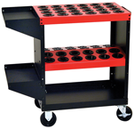 Tool Storage Cart - Holds 36 Pcs. 50 Taper - Black/Red - First Tool & Supply