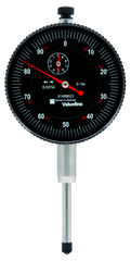 2-1/4" Face 0-100 Dial Reading .001" Graduation Black Face Indicator - First Tool & Supply