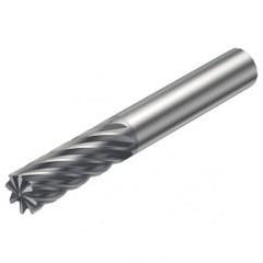 R215.36-06030-AC13H 1610 6mm 6 FL Solid Carbide End Mill - Corner chamfer w/Cylindrical Shank - First Tool & Supply