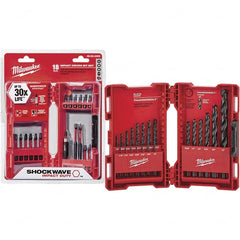 Milwaukee Tool - Drill Bit Sets System of Measurement: Inch Drill Bit Material: High Speed Steel - First Tool & Supply