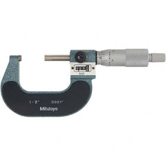 Mitutoyo - Mechanical Outside Micrometers Minimum Measurement (Decimal Inch): 1.0000 Maximum Measurement (Decimal Inch): 2.0000 - First Tool & Supply