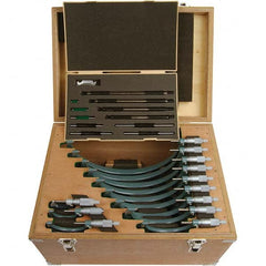 Mitutoyo - Mechanical Outside Micrometer Sets Minimum Measurement (Inch): 0 Maximum Measurement (Inch): 12.0000 - First Tool & Supply