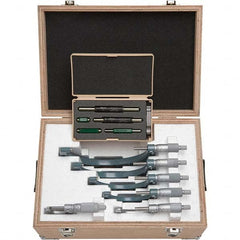 Mitutoyo - Mechanical Outside Micrometer Sets Minimum Measurement (Inch): 0 Maximum Measurement (Inch): 6.0000 - First Tool & Supply