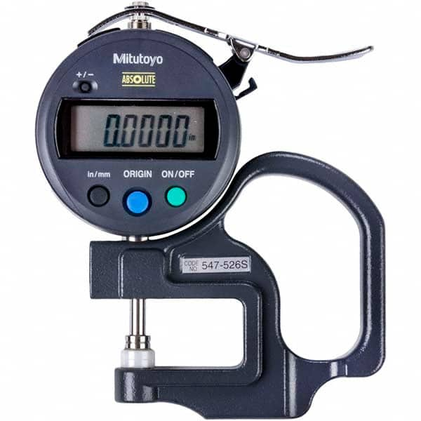 Mitutoyo - Electronic Thickness Gages Minimum Measurement (Decimal Inch): 0 Maximum Measurement (Decimal Inch): 0.4700 - First Tool & Supply