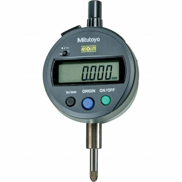 Mitutoyo - Electronic Drop Indicators Minimum Measurement (Decimal Inch): 0.0000 Maximum Measurement (mm): 12.7 - First Tool & Supply