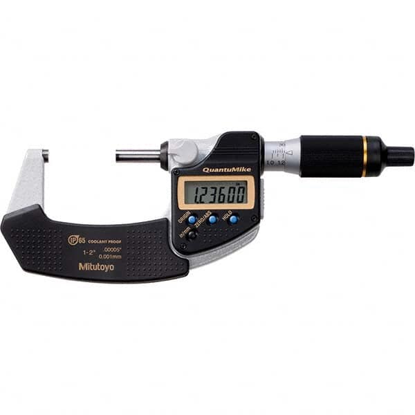 Mitutoyo - Electronic Outside Micrometers Type: Quantumike Minimum Measurement (Decimal Inch): 1.0000 - First Tool & Supply