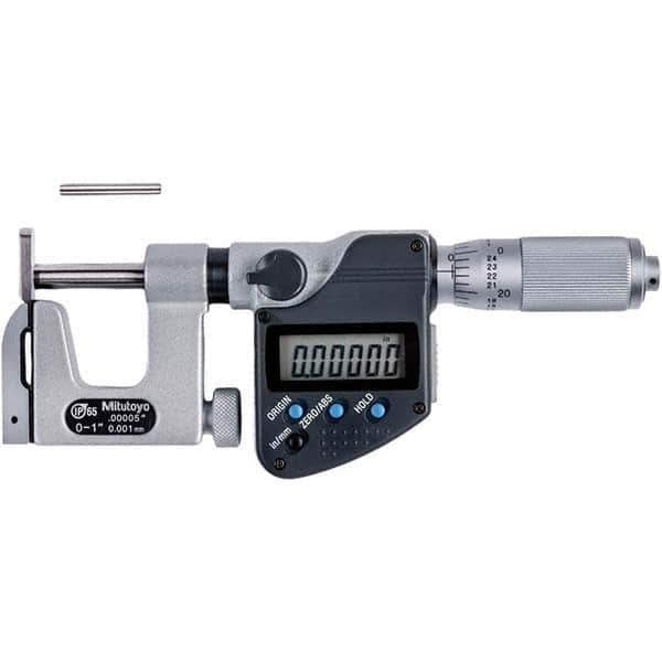 Mitutoyo - Electronic Outside Micrometers Type: Uni-Mike Minimum Measurement (Decimal Inch): 0.0000 - First Tool & Supply