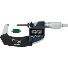 Mitutoyo - Electronic Outside Micrometers Type: Coolant-proof Minimum Measurement (Decimal Inch): 1.0000 - First Tool & Supply