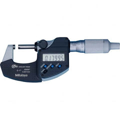 Mitutoyo - Electronic Outside Micrometers Type: Coolant-proof Minimum Measurement (Decimal Inch): 0.0000 - First Tool & Supply